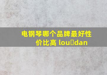 电钢琴哪个品牌最好性价比高 lou dan